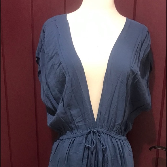 Swimsuits For All Other - Swimsuit for All Blue V Neck Maxi 18/20 Coverup